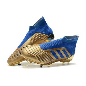 Kopačky Pánské Adidas Predator 19+ FG – zlato modrá
